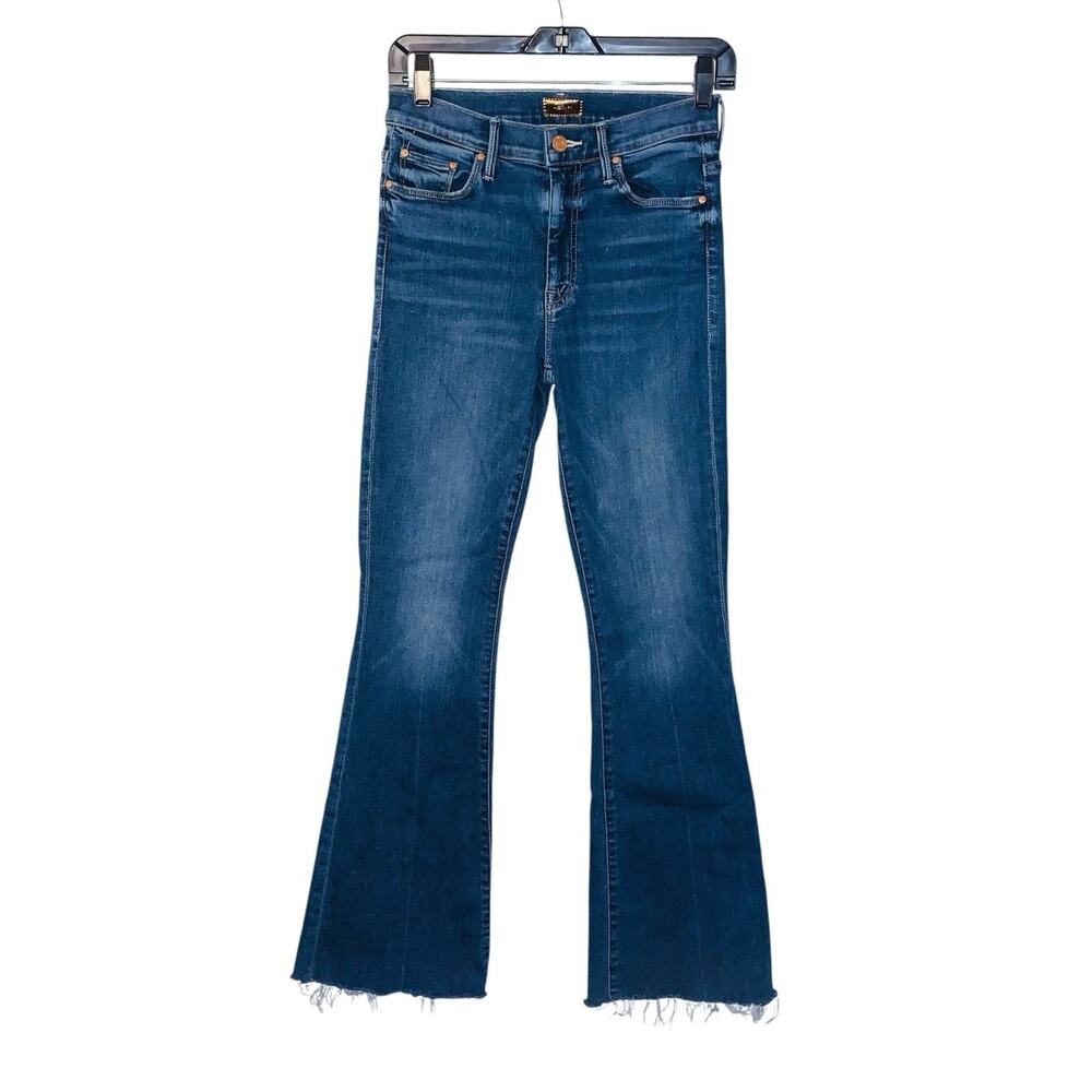 Mother The Weekender Fray Blue Walking On Coals Jeans sz 26 ( 25 x 29 1/2)